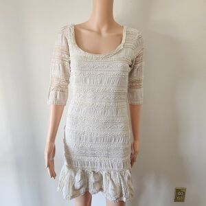 Max studio cream boho dress
